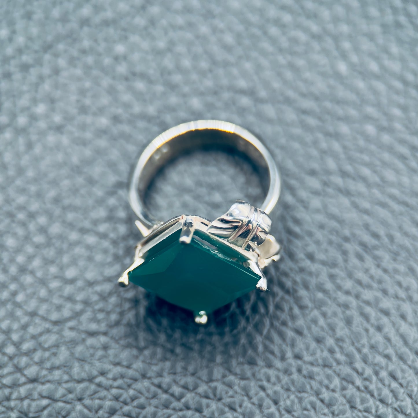 Enchanted Leaf Chrysoprase Ring