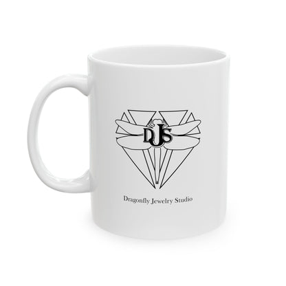 Dragonfly Jewelry Studio's Artistic Ceramic Mug