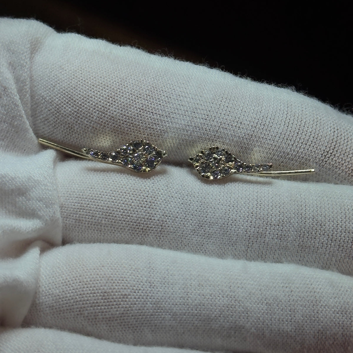 Starlit Teardrop Earrings  | 10K Yellow Gold