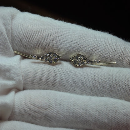Starlit Teardrop Earrings  | 10K Yellow Gold