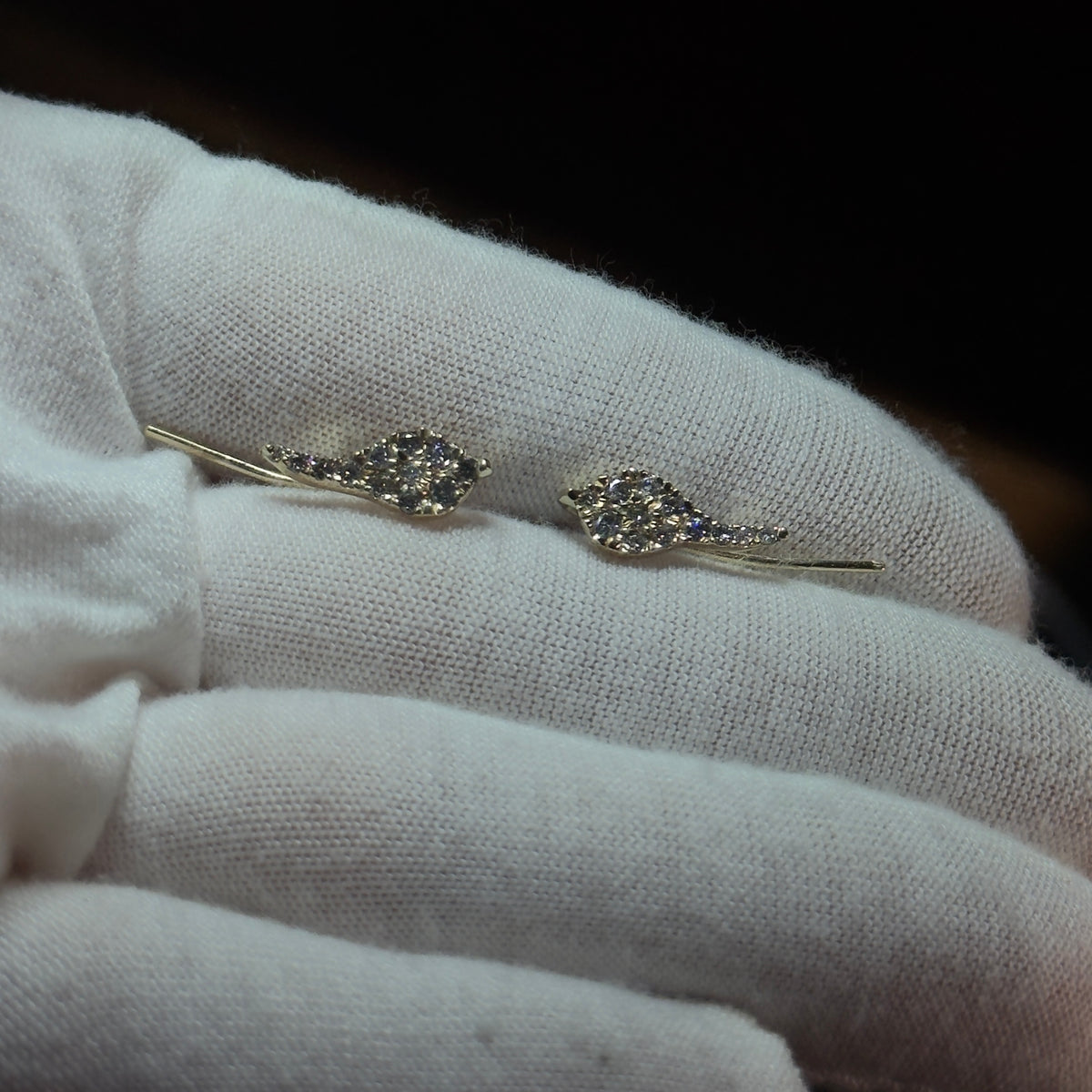 Starlit Teardrop Earrings  | 10K Yellow Gold
