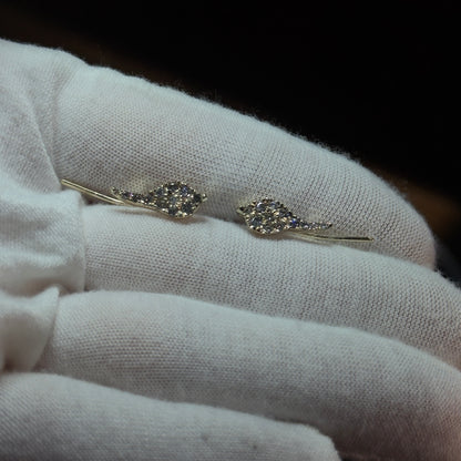 Starlit Teardrop Earrings  | 10K Yellow Gold