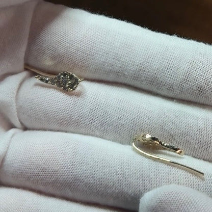 Starlit Teardrop Earrings  | 10K Yellow Gold
