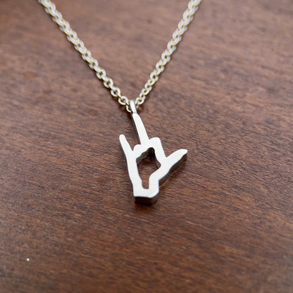 I fkin love you in Sign language Necklace | SS Sterling Silver