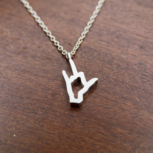 I fkin love you in Sign language Necklace | SS Sterling Silver
