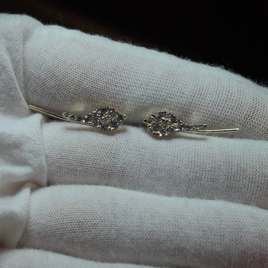 Starlit Teardrop Earrings  | 10K Yellow Gold