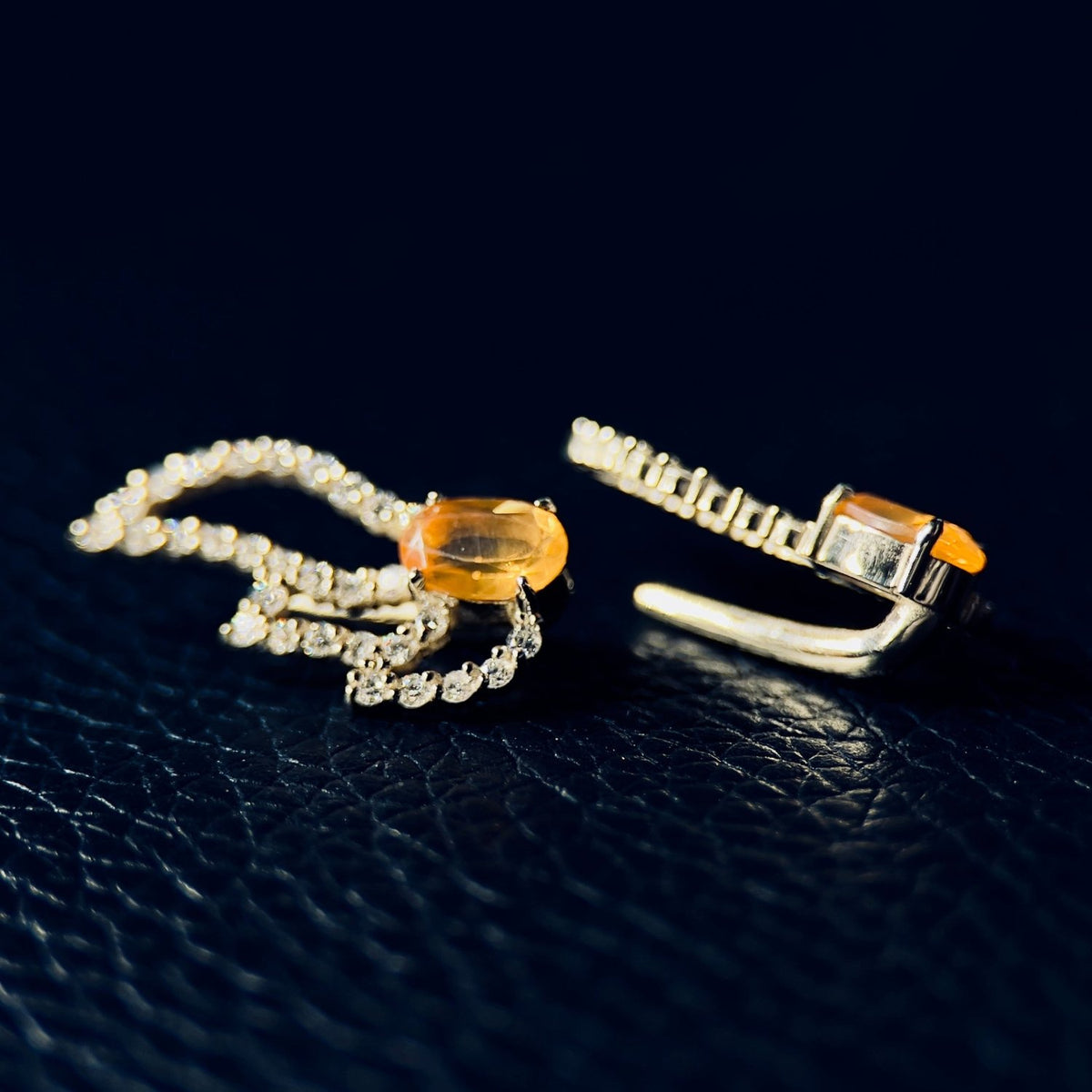 Phoenix Fire Opal Earrings | 14K Yellow Gold