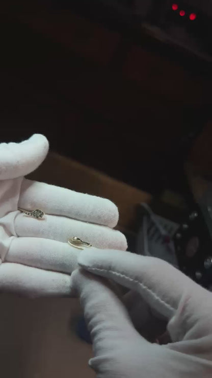 Starlit Teardrop Earrings  | 10K Yellow Gold